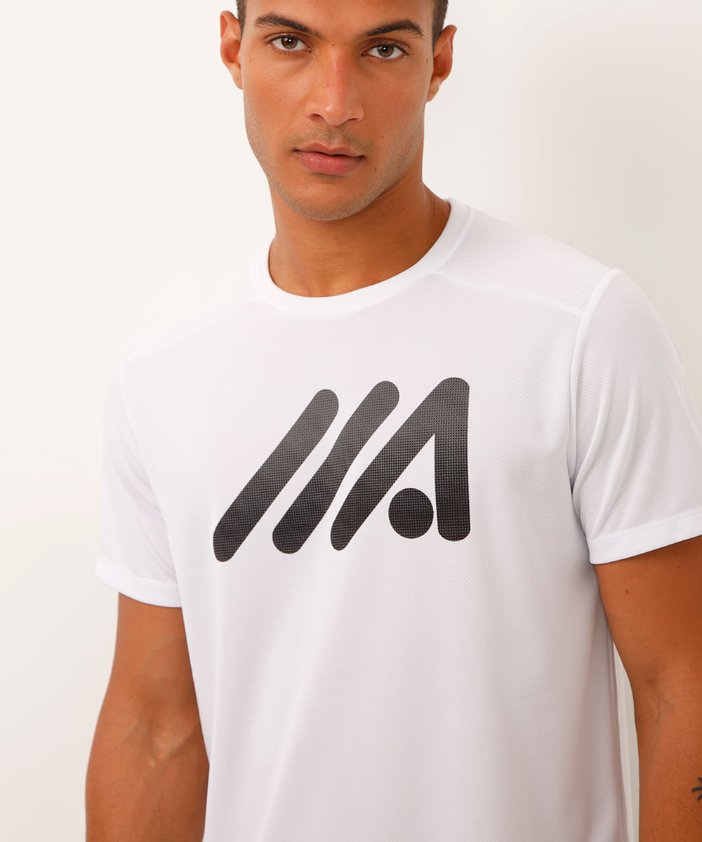 camiseta manga curta branca