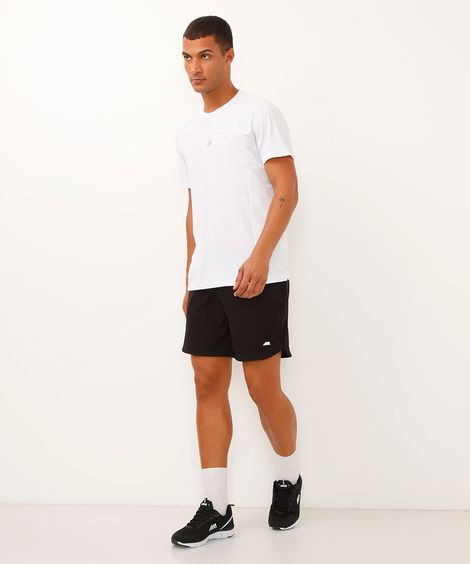 short com recortes esportivo preto