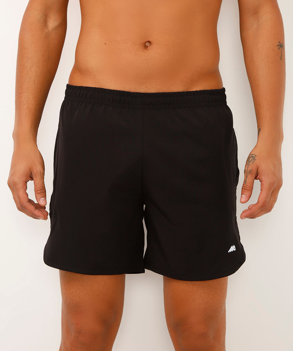 short com recortes esportivo ace preto