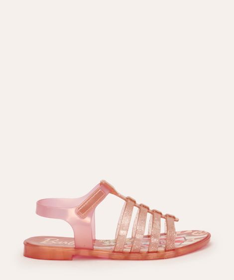 sandália infantil barbie grendene pink