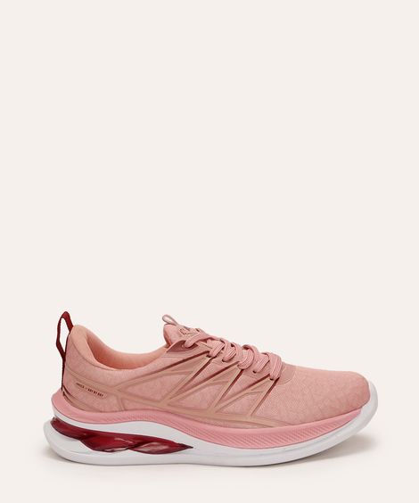tênis com recortes esportivo rosa