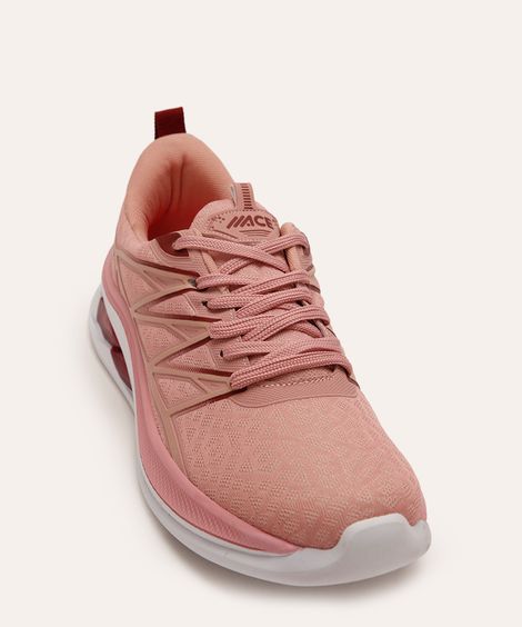 tênis com recortes esportivo rosa