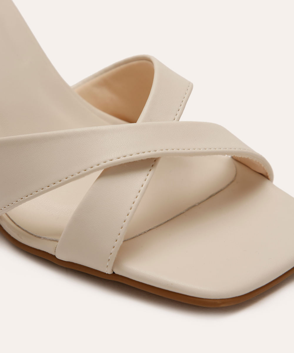 sandália salto alto bloco quadrado metal oneself off white