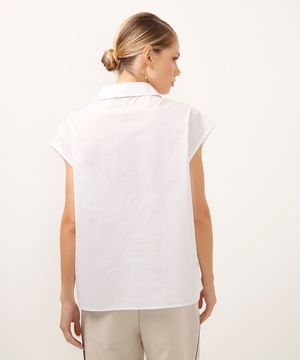 camisa muscle tee de algodão com bolso off white