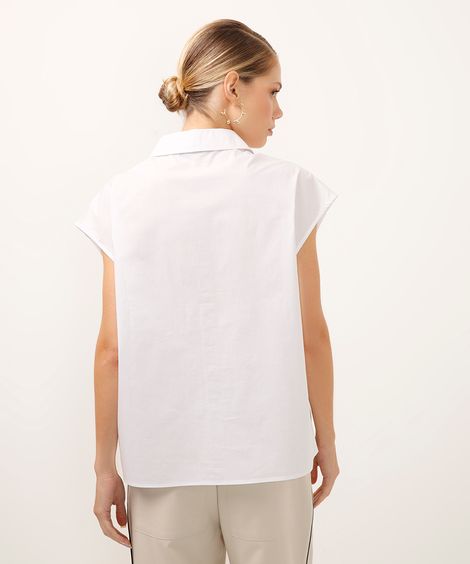 camisa muscle tee de algodão com bolso off white