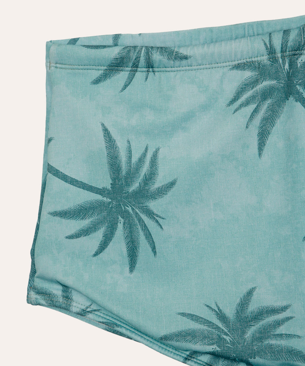 sunga boxer coqueiro proteção uv verde