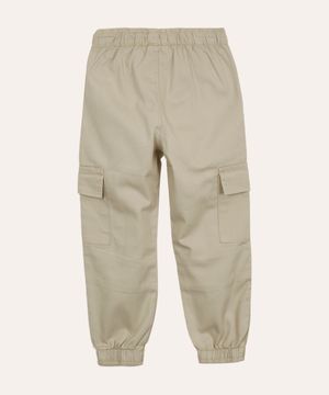 calça jogger cargo infantil bege