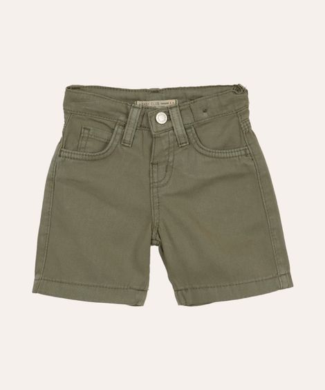 bermuda de sarja infantil com bolsos verde