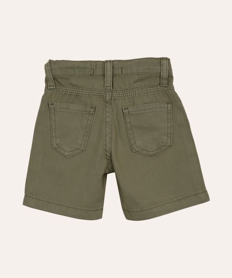 bermuda de sarja infantil com bolsos verde