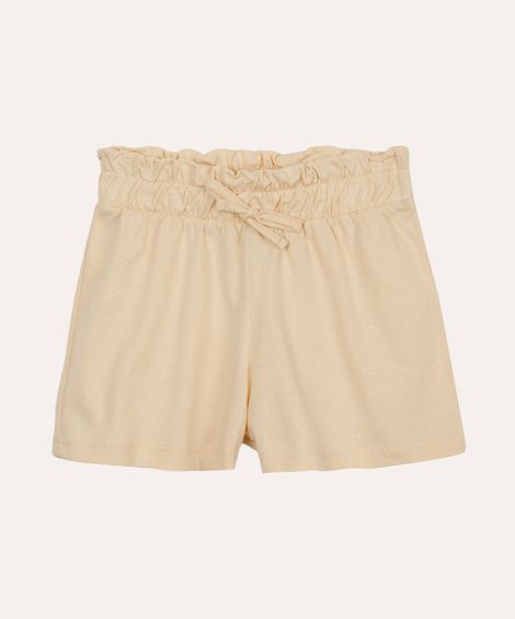 short infantil clochard glitter bege