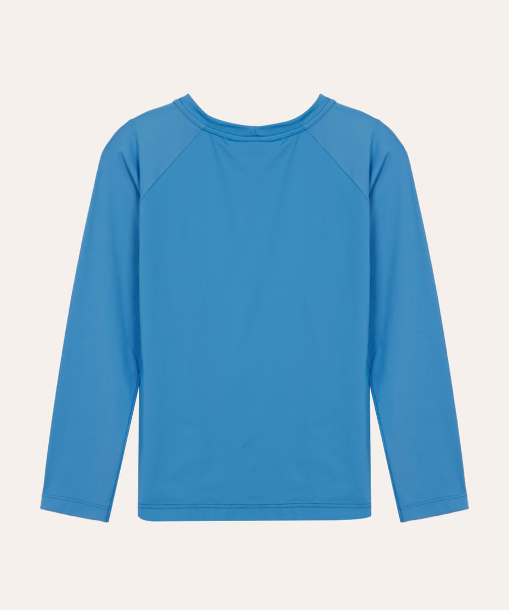 blusa infantil homem aranha manga longa com proteção uv azul