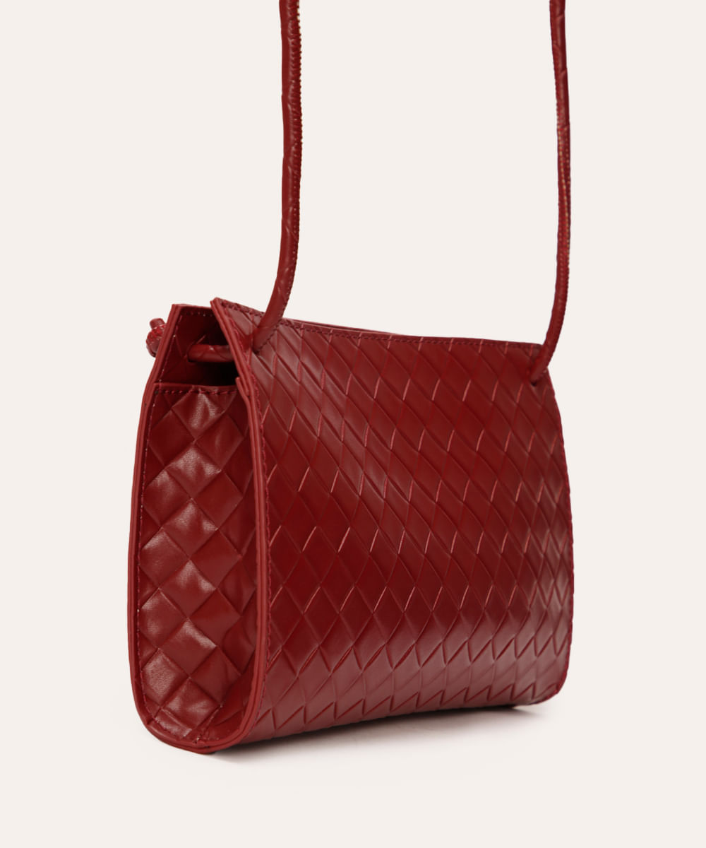 bolsa crossbody tresse vinho