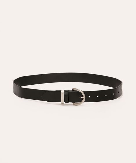 cinto fivela escovada preto