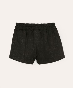 short infantil clochard glitter cinza