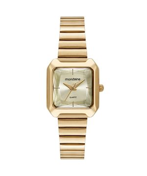 Relógio Feminino Quadrado Bracelete Dourado