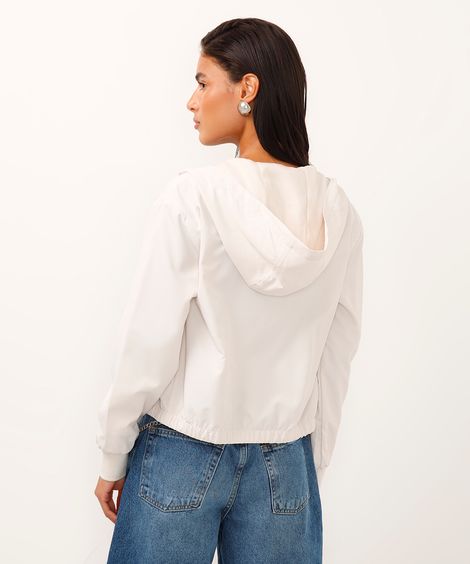 jaqueta corta vento com capuz off white