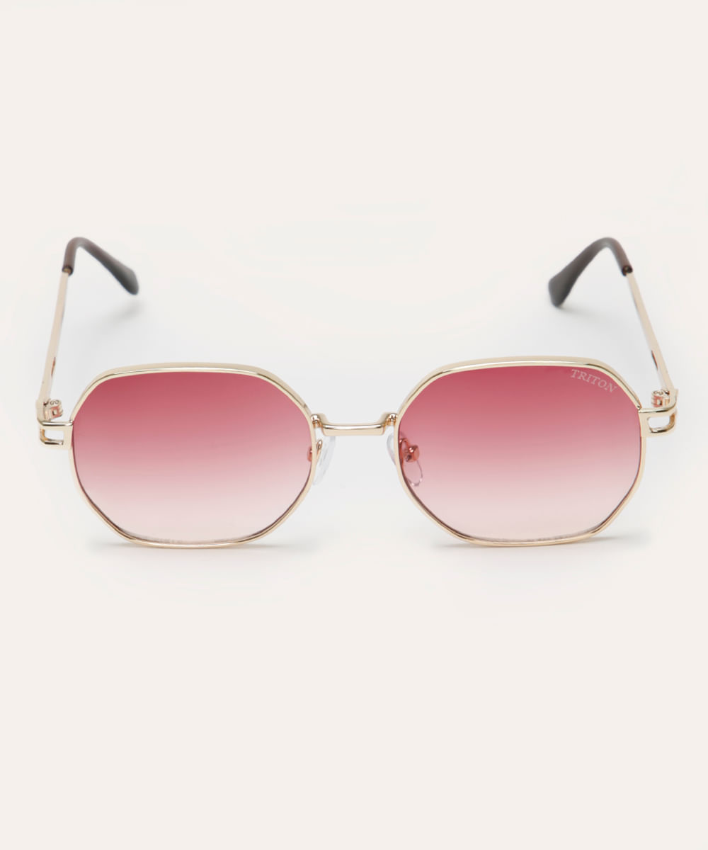 óculos de sol oval triton dourado