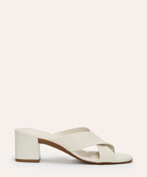 tamanco salto quadrado oneself off white