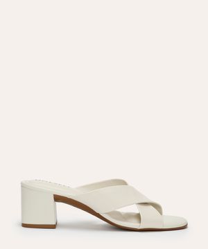 tamanco salto quadrado oneself off white