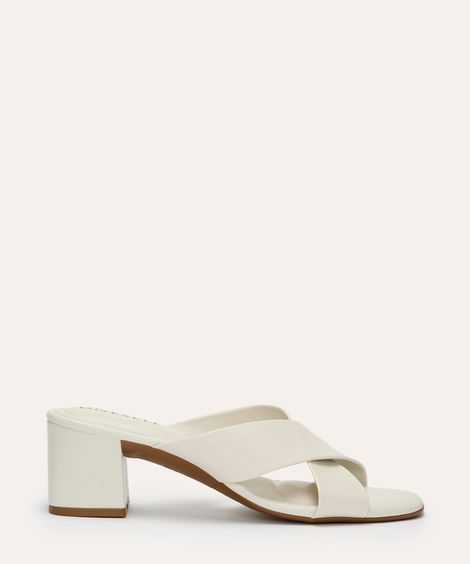 tamanco salto quadrado oneself off white
