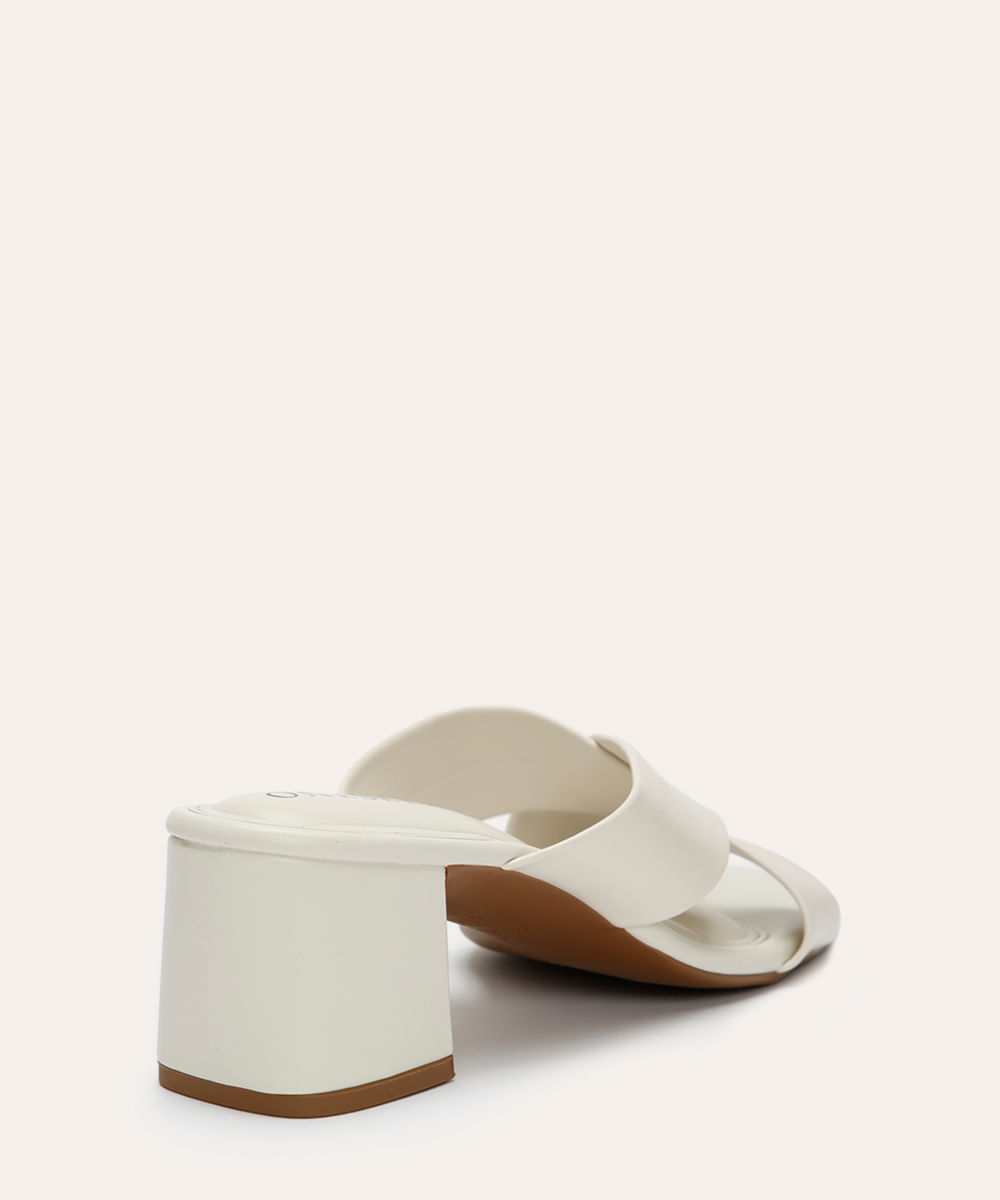 tamanco salto quadrado oneself off white