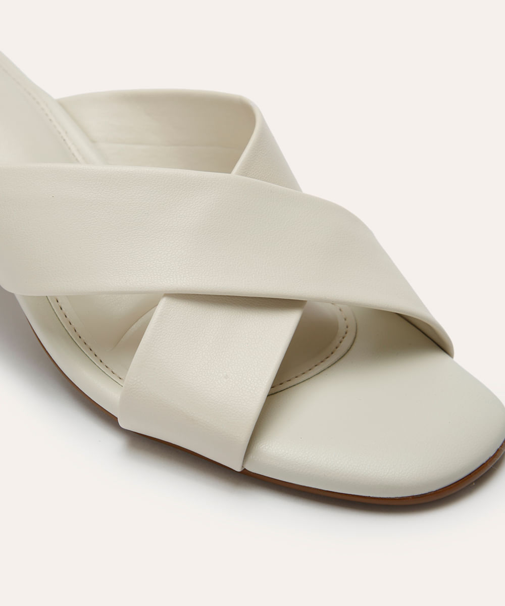 tamanco salto quadrado oneself off white