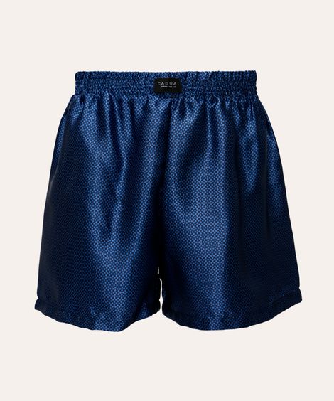 cueca samba canção acetinada geométrica azul