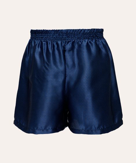cueca samba canção acetinada geométrica azul