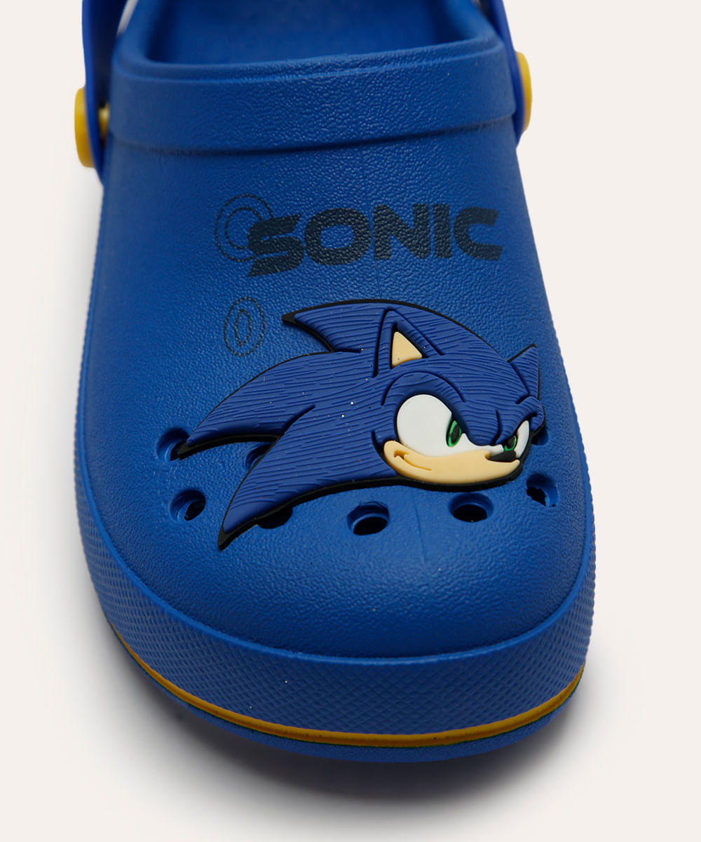 babuche infantil sonic azul