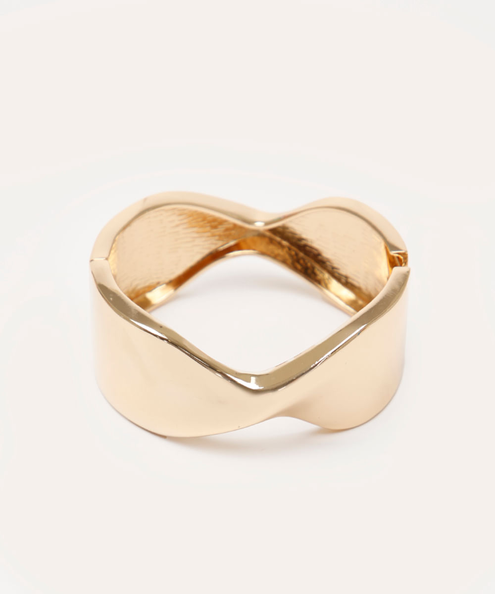 bracelete torcido dourado