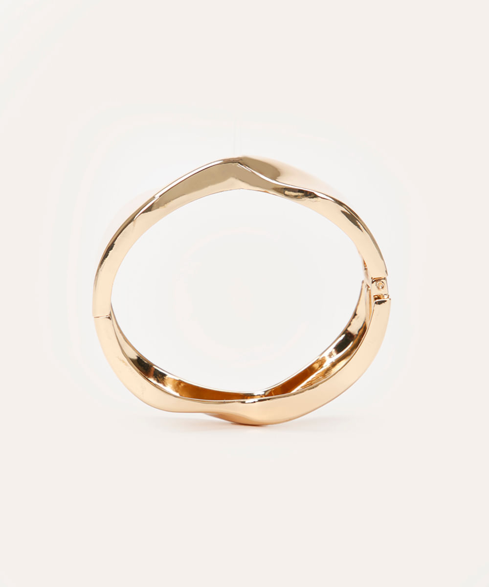 bracelete torcido dourado