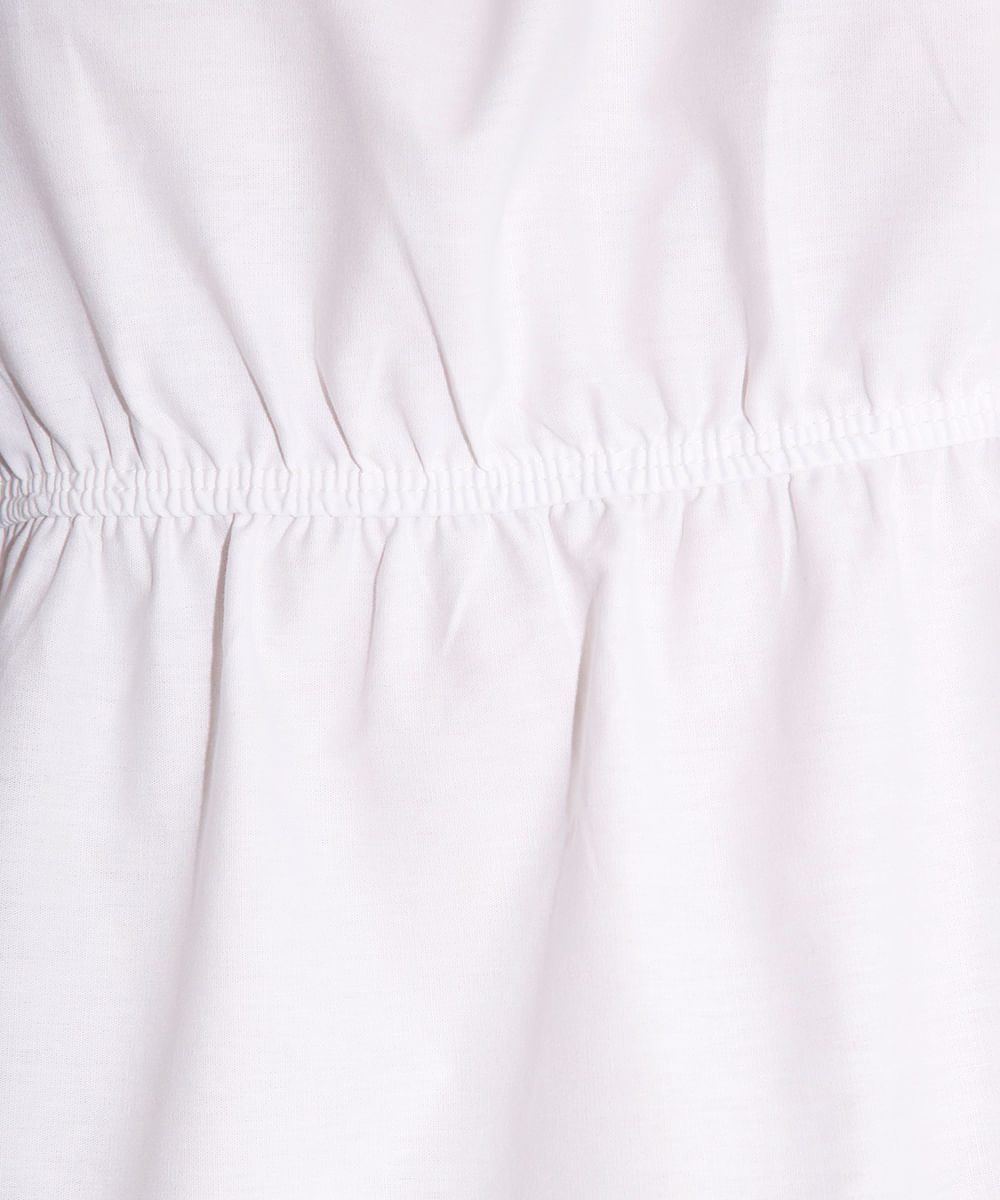 blusa bata manga longa com babado mindset off white