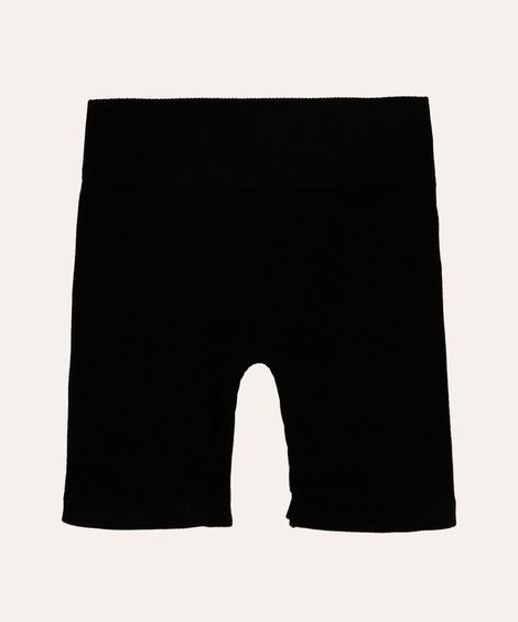 bermuda ciclista infantil canelada preta