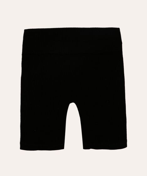 bermuda ciclista infantil canelada preta