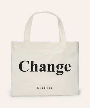 bolsa tote bag change mindset off white