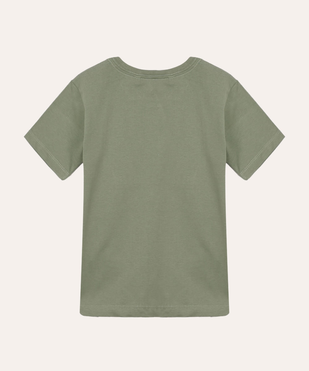 camiseta de algodão infantil minecraft verde