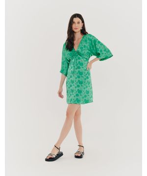 Vestido Curto Busto Amarracao - Verde Esmeralda