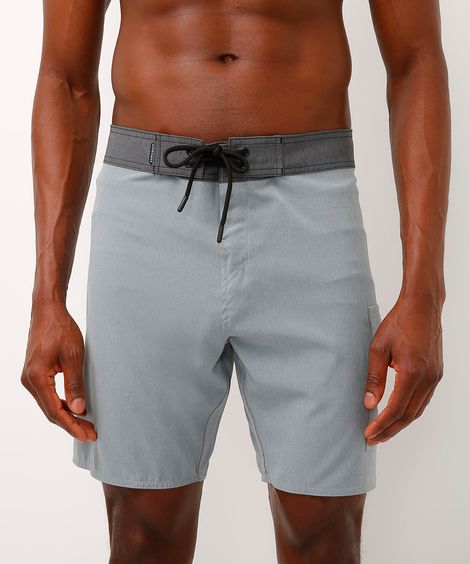 short boardshort com bolso cargo azul
