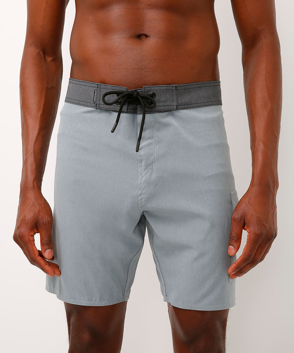 short boardshort com bolso cargo azul