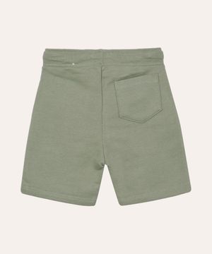 short de moletom infantil com cordão verde