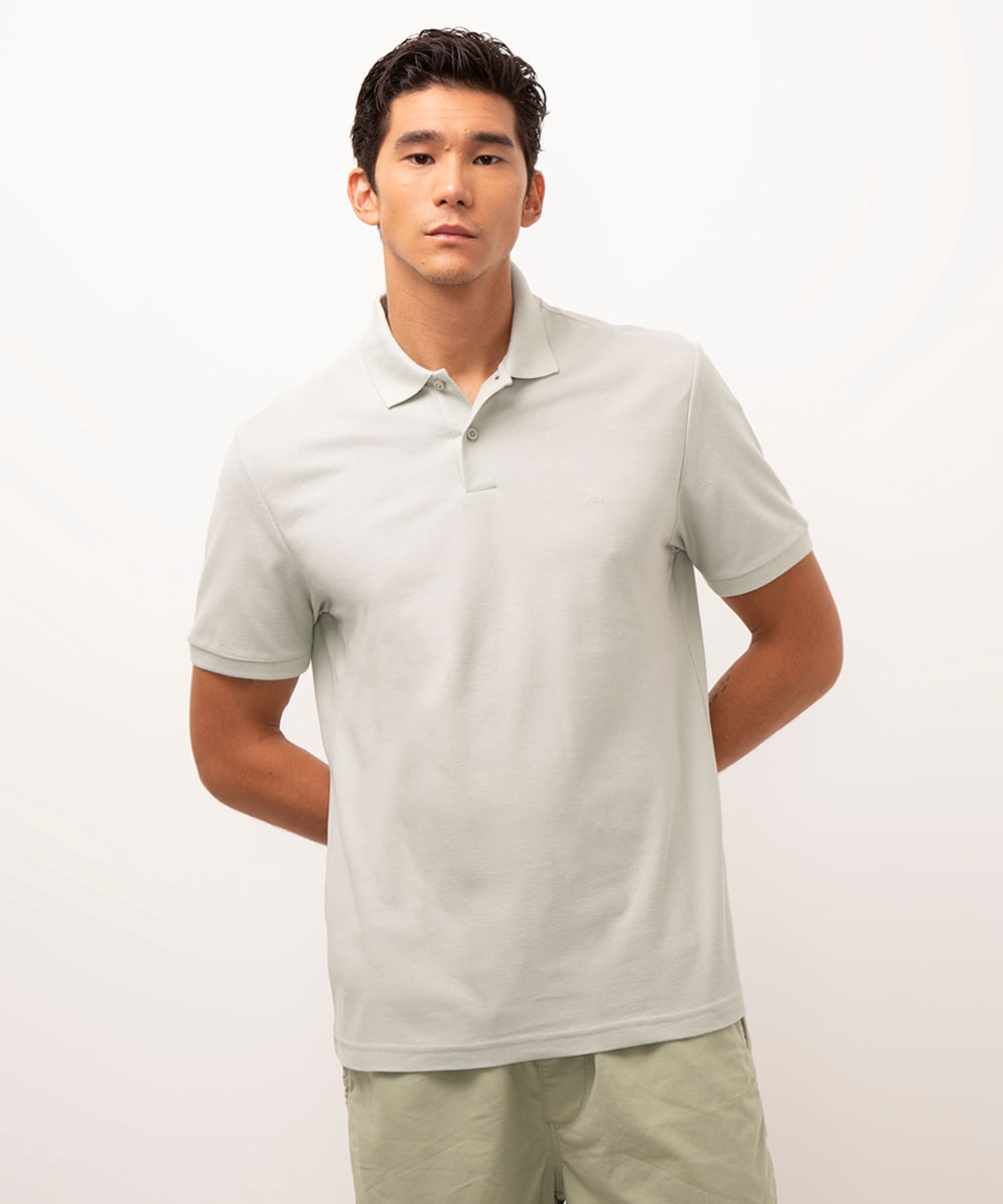 polo comfort básica de piquet - verde
