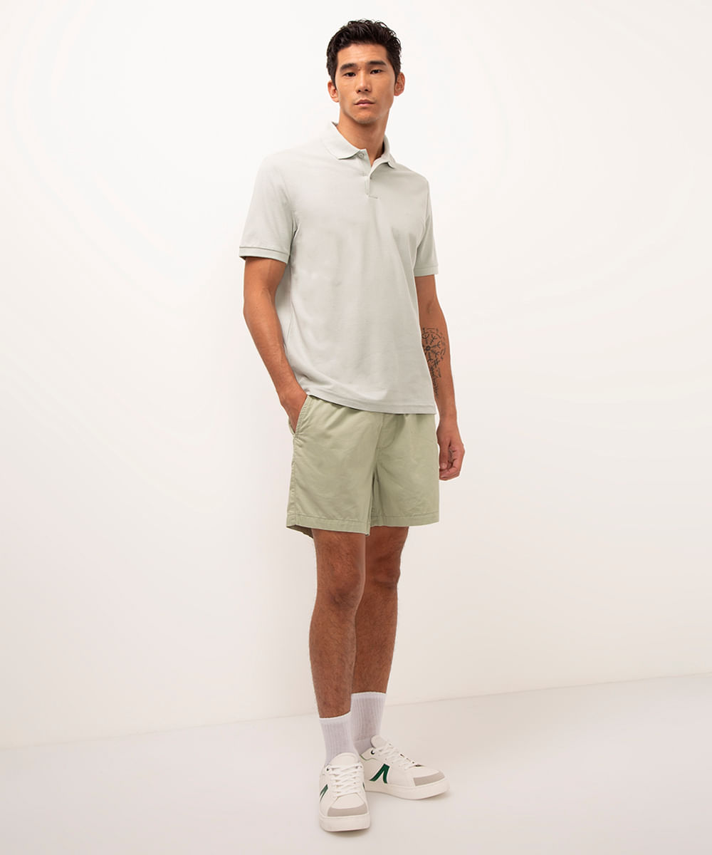 polo comfort básica de piquet - verde