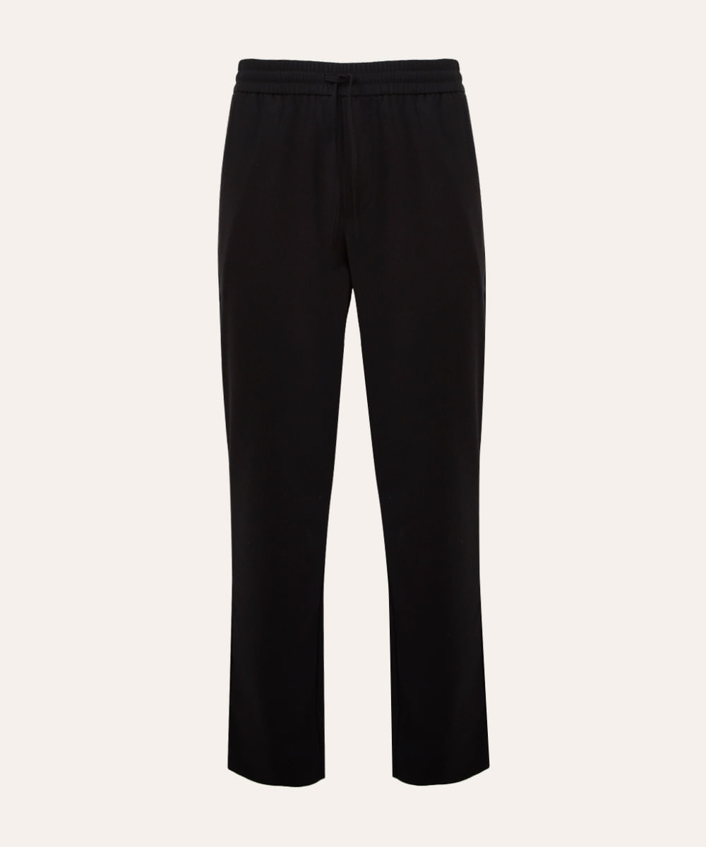 calça jogger de alfaiataria com bolso preta