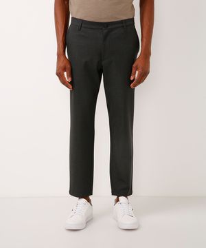 calça slim chino stretch cinza