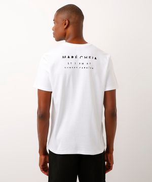 camiseta manga curta maré cheia off white