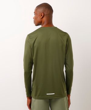 camiseta esportiva ace com proteção uv verde militar