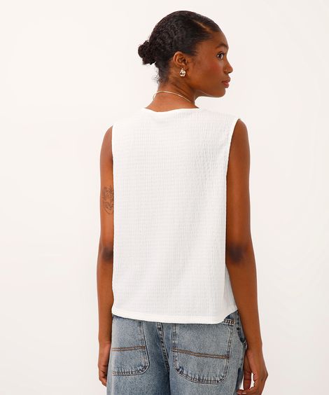 regata com amarração off white