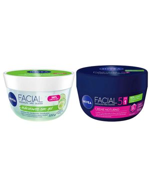 NIVEA Kit – Hidratante Facial Gel Fresh 100g + Creme Hidratante Facial Noturno 100g