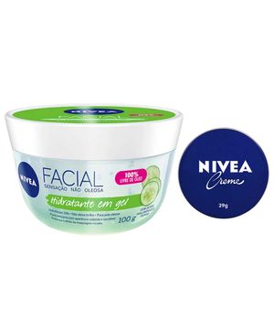 NIVEA Kit – Hidratante Facial Gel Fresh 100g + Creme Hidratante Lata 29g