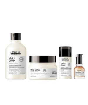 L'oréal Professionnel Metal Detox Kit – Shampoo + Máscara + Leave-In + Óleo Capilar